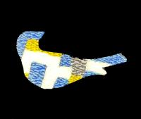 Brooch Bird Cubist (BH32) by Birds in the Hand