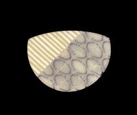 Brooch Ovals & Stripes Waxing Moon (BH34) by Birds in the Hand