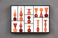 The Library of Red and Orange by Baldwin Guggisberg